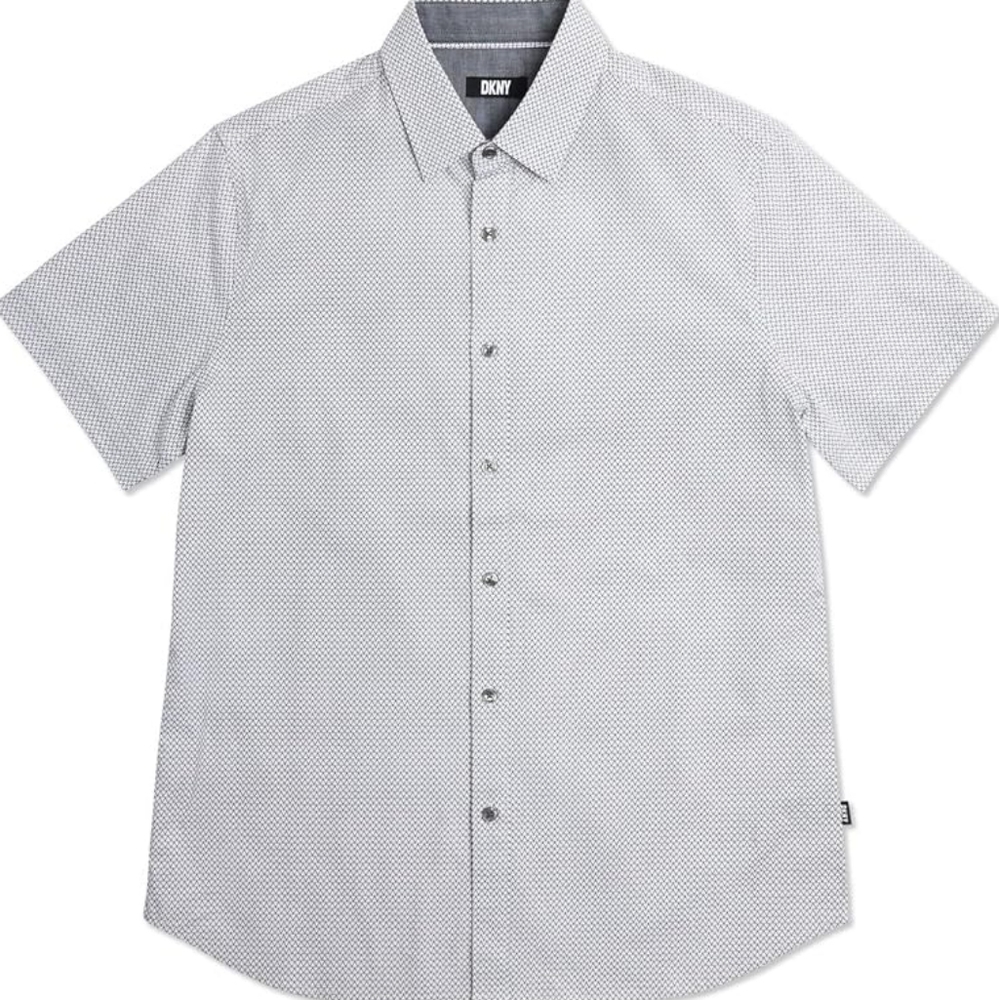 DKNY Casual Short Sleeve Button Up Printed Casual Shirt NWT